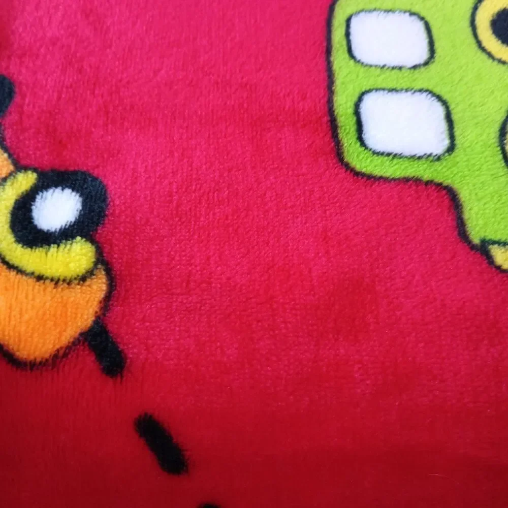 Cars Plush Fabric Red Traffic Road Vehicles Kids Sewing 1 Yard x 60
